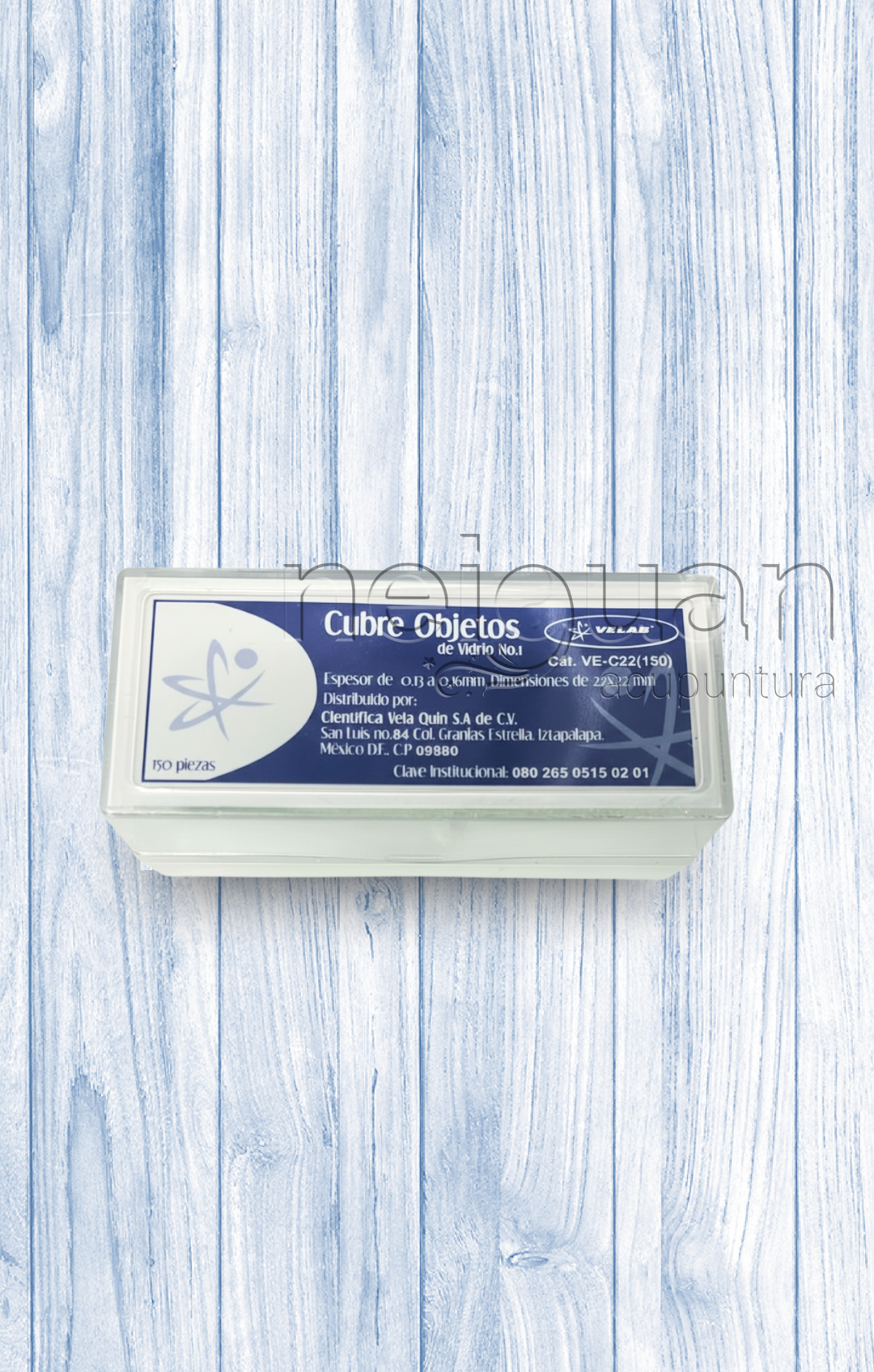 CUBRE OBJETOS DE VIDRIO 22X22 MM CAJA CON 150 PIEZAS