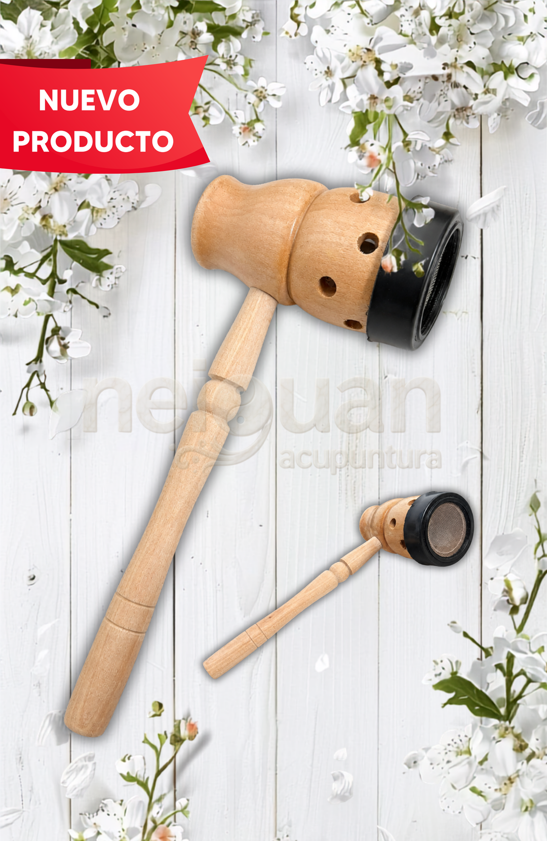 MARTILLO DE MOXIBUSTIÓN DE MADERA PARA MOXA